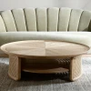 Nordic fashion high-end hotel sales department b&amp;b living room made of solid wood rattan coffee table custom furniture