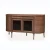 Import Nordic Simple Modern Buffet Cabinet Solid Wood Walnut Dining Sideboard Modern With Glass Door from China
