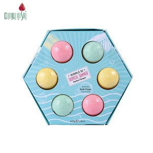 OEM Label Skin Care Natural Bubble Fizzy 6pcs bombs bath set for summer