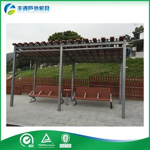 Offer Cheap Customized Uv-Resistant Metal Bus Stop Shelter, Bus Station