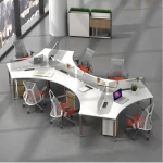 Office furniture computer desks steel frame Y shape workstation office furniture desk