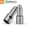 Original Xiaomi Car Charger Mi USB Car Charger 36W Dual USB Quick Charge 3.0 Safety Support IOS and Android