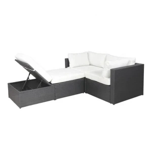 Other outdoor Furniture PE rattan/wicker sofa modern steel frame sofa set resin sofa set