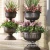 Import outdoor large size resin flower vase for home decoration from China