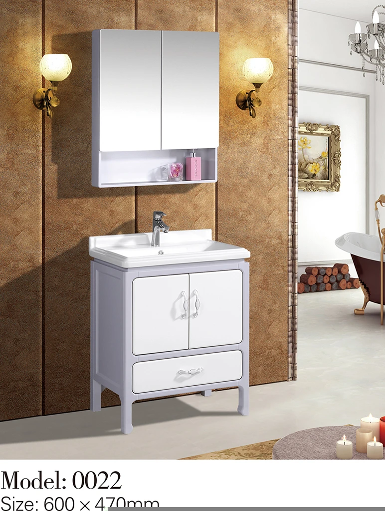 Outstanding quality modern white pvc bathroom cabinet