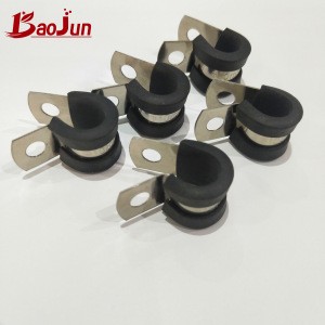 P clips rubber lined pipe hose clamp