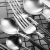 Import Party supply Chinese dinnerware engraved silver spoon black silverware from China