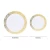 Import Partycool Wedding Decoration Supplies Gold Silver Luxury Disposable Dinner Plastic Plates Dinnerware Sets from China
