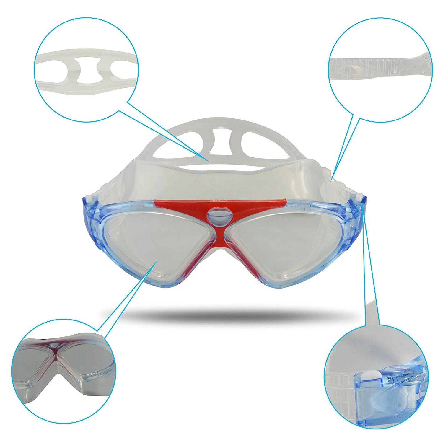 PC lens waterproof silicone swim goggles swim mask custom goggles