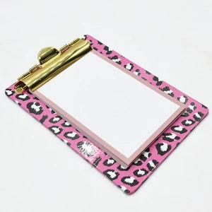 Perfect Pink leopard Teacher Clipboard Customized Logo Style