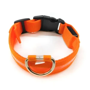 Pet dog glow with silk mesh collar to prevent loss