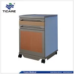 Plastic ABS Hospital Bedside Medical Cabinet With Castors
