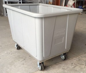 Plastic laundry cart with wheels, laundry trucks with wheels, maid cleaning trolley