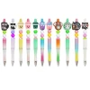 popular silicone cartoon coffee drinking Bead Pens Decorative mermaid bead Pens Gift diy Charms Ballpoint Pens