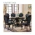 Popularity Luxury Wood Round Dining Table With Rotating Centre Marble Top Table 6 Chairs