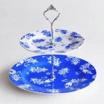 porcelain plate ceramic plate 2pcs cake plate set