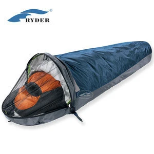Portable Camping Outdoor Backpacking Warm 3 Season Custom Cotton Hiking Sleeping Bag With Mesh