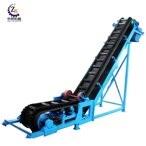 Portable inclined adjustable height skirt mini rubber belt conveyor price