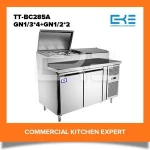 Portable Pizza Equipment Outdoor Refrigerated Salad Prep Table Bar Display Refrigerator Cooler