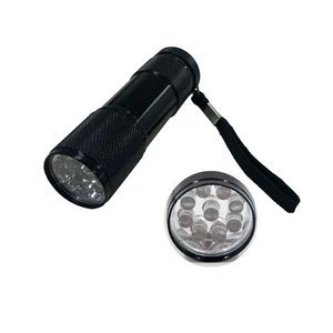 Portable Super Bright 9 LED Mini Flashlight Small Torch Pocket Lamp Rubber Grip