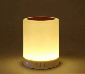 Portable Wireless Speaker with Colorful LED Lamp Night Light Camping Light and SD Card Slot