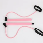 Portable Yoga Exercise Pilates Stick With Exercise Resistance Band Fitness 2 Foot Loops Trainer Pilates Stick Bar