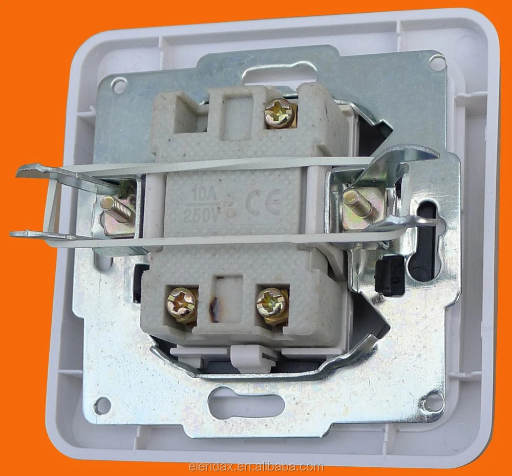 Power supply electrical ABS 10A/250V European EU light wall switch