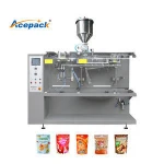 Premade doypack packing detergent powder filling and sealing machine