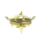 Premium Design Luxury Hotpot For Serving Food Warmer Double Wall pot With Lid Catering Serving Hotel Supplies Chafing Dish