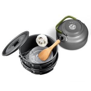 Premium Quality Aluminium cooking pot Outdoor Hiking  camping cookware set