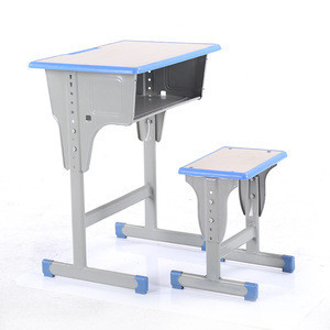 Primary school metal wooden desk plastic chair height adjustable classroom ergonomic student desk and chair