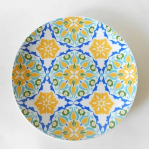 Printing plate cups and saucer ceramic plates restaurant ceramics plates