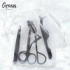 Private label customized logo beauty makeup tweezers scissors 4pcs set