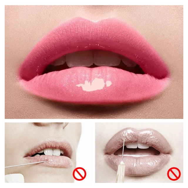Private label volume lip exterem clear lip plumper with wand Moisturizing  clear lip gloss