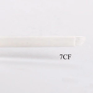 Professional 3D White  7, 9, 11, 12, 14 Pin Flexible Angled Tattoo Microblading Needles  Suitable For All Microblading Pen