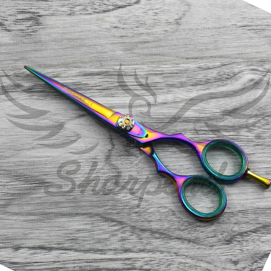 Professional Hair Cutting Scissors 5.5&quot; Silver Color Hairdressing with Packing Case