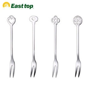 Promotion gift cute good quality stainless steel fruit fork