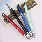 Promotional ballpoint pen with custom logo advertising personalized twist metal ball pen