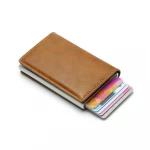 PU leather Anti-theft wallet  man smart card purse popular men rfid blocking wallet