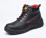 PU Men Black Anti-vibration Safety Tennis Shoe Cap