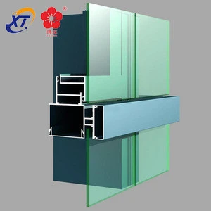 PVDF Spraying Curtain Wall Aluminum Profile 6063 T5