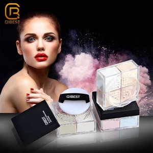 QIBEST Makeup Highlighter Waterproof Herbal Oil Control Loose Face Setting Powder