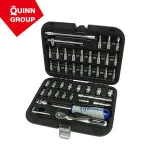 Quinnco 47-PC 1/4 Inch Drive Socket Wrench Hand Tools Set, 100% M.I.T. Socket Set