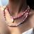 Import Rainbow Resin Disc Beaded Necklace Letter Word Spacer Bead Necklace Bohemian Multilayer Necklace from China