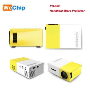 rechargeable home outdoor LCD LED micro mini pocket handheld portable projector YG300 with 240P 500LM for mobile phone