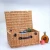 Import Rectangle wicker empty gift hamper basket hand woven  picnic basket with lining from China