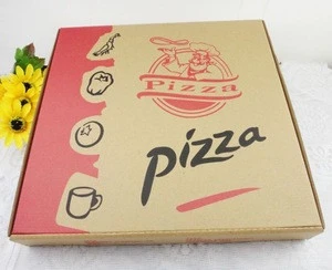 Recyclable custom printed rectangular corrugated paper pizza box