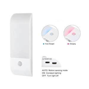 Removable Magnetic Strip Stick USB Rechargeable Battery Powered Light Motion Sensor Light Cupboard Night Light