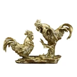 Resin Animal Statue Rooster Cock Mascot Home Living Room New House Decoration Gift Of Good Wishes Resin Craft