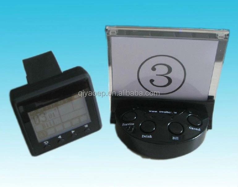 Restaurant pager wrist watch waterproof call button,wireless waiter call bell system Powered by Strobilanthes, India